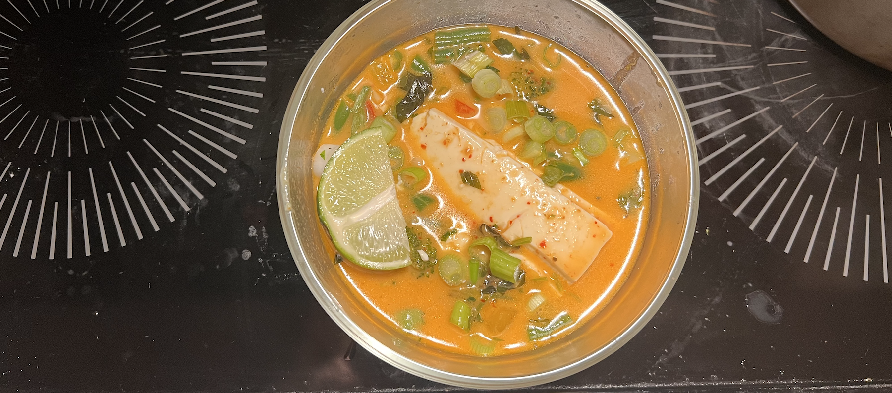 Tofu with Red Curry Broth